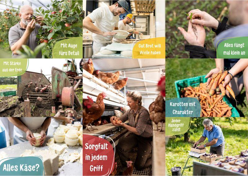 Postkarten zur Produktion von Lebensmitteln von Wertvoll NRW